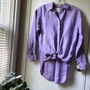 Irish Linen Relaxed Button Up Shirt
